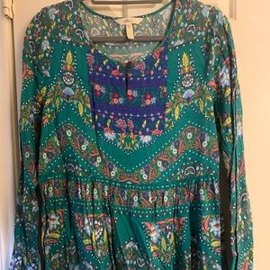 Matilda Jane - Women’s Green Floral Blouse